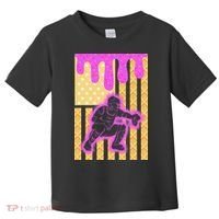Baseball Drip Dripping Ice Cream Baseball American Flag Toddler T-Shirt thumb 0