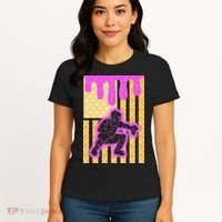 Baseball Drip Dripping Ice Cream Baseball American Flag Women's T-Shirt thumb 4