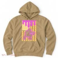 Baseball Drip Dripping Ice Cream Baseball American Flag Hoodie thumb 0