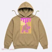 Baseball Drip Dripping Ice Cream Baseball American Flag Hoodie thumb 0