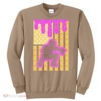 Baseball Drip Dripping Ice Cream Baseball American Flag Sweatshirt thumb 0