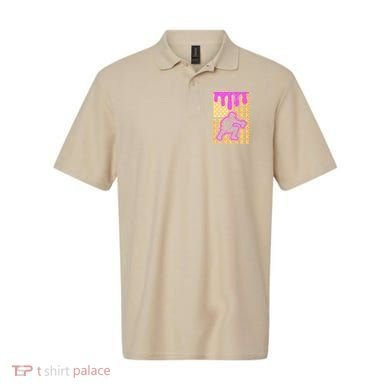 Baseball Drip Dripping Ice Cream Baseball American Flag Polo