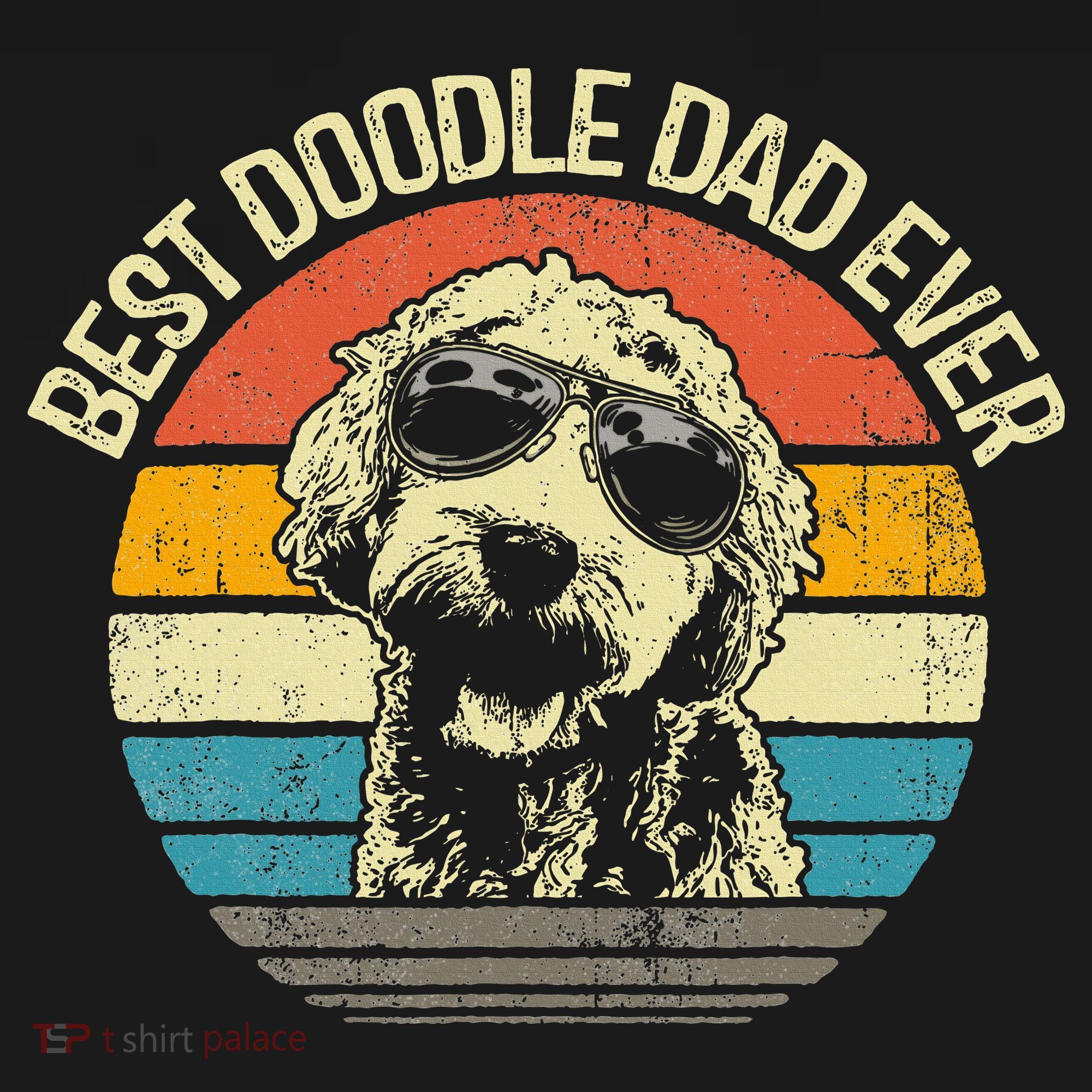 Best Doodle Dad Ever Funny Goldendoodle Dad Vintage Gifts  T-Shirt