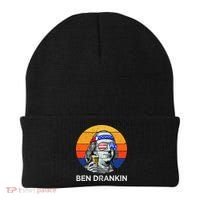 Ben Drankin Drinking Funny 4th Of July USA Merica America Beanie thumb 0