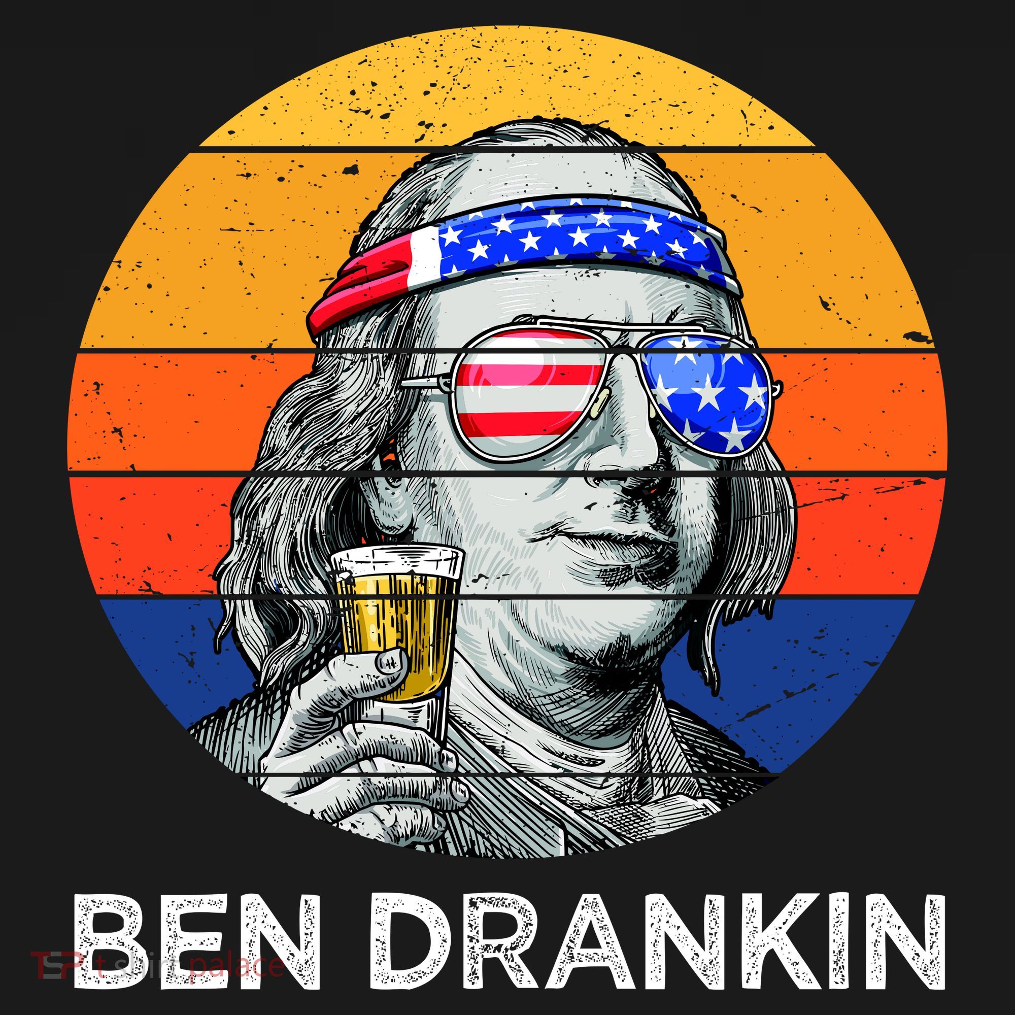 Ben Drankin Drinking Funny 4th Of July USA Merica America Visor