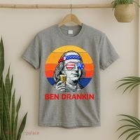 Ben Drankin Drinking Funny 4th Of July USA Merica America T-Shirt thumb 2