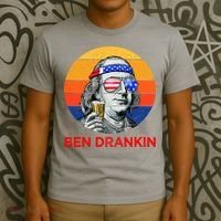 Ben Drankin Drinking Funny 4th Of July USA Merica America T-Shirt thumb 3