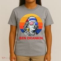 Ben Drankin Drinking Funny 4th Of July USA Merica America T-Shirt thumb 4