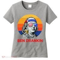 Ben Drankin Drinking Funny 4th Of July USA Merica America Women's T-Shirt thumb 0
