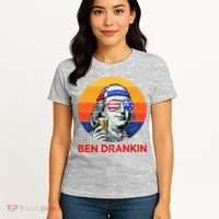 Ben Drankin Drinking Funny 4th Of July USA Merica America Women's T-Shirt thumb 4