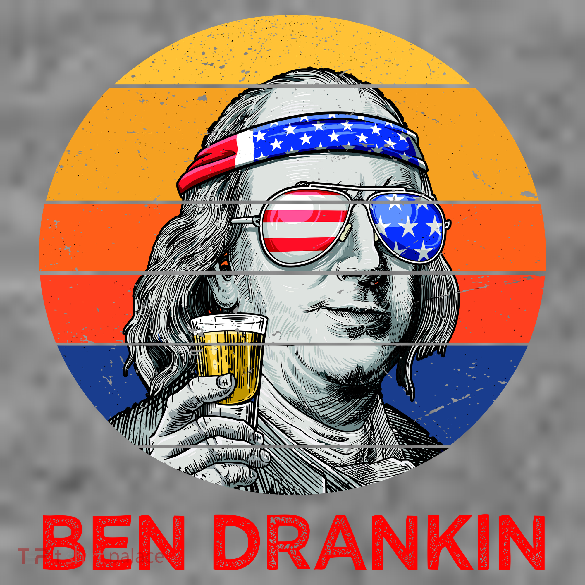 Ben Drankin Drinking Funny 4th Of July USA Merica America Women's T-Shirt