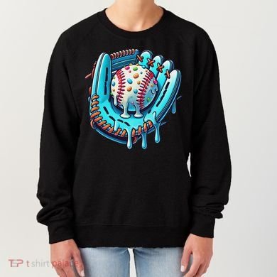 Baseball Drip Design Ice Cream Sprinkles Baseball Player Women's Sweatshirt
