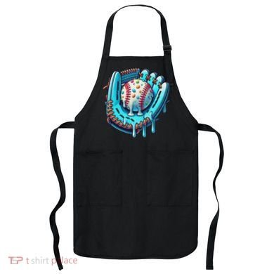 Baseball Drip Design Ice Cream Sprinkles Baseball Player Apron