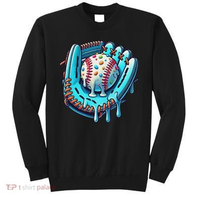 Baseball Drip Design Ice Cream Sprinkles Baseball Player Sweatshirt
