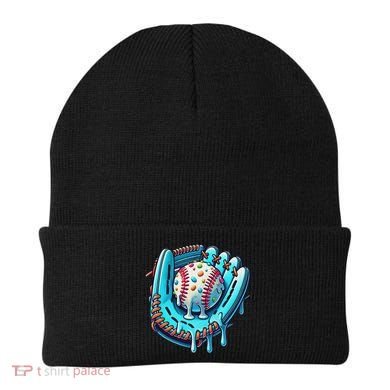 Baseball Drip Design Ice Cream Sprinkles Baseball Player Beanie