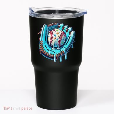 Baseball Drip Design Ice Cream Sprinkles Baseball Player Tumbler