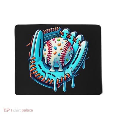 Baseball Drip Design Ice Cream Sprinkles Baseball Player Mousepad