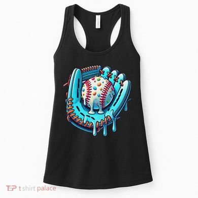 Baseball Drip Design Ice Cream Sprinkles Baseball Player Women's Tank Top
