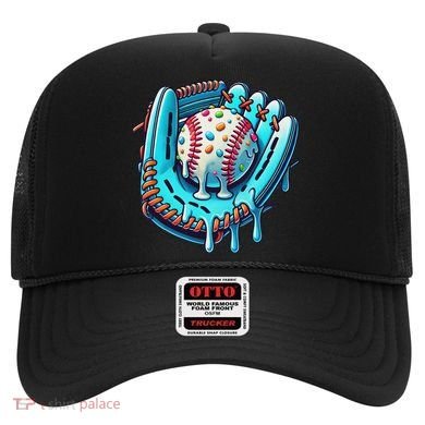 Baseball Drip Design Ice Cream Sprinkles Baseball Player Hat