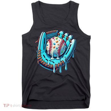 Baseball Drip Design Ice Cream Sprinkles Baseball Player Tank Top