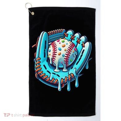 Baseball Drip Design Ice Cream Sprinkles Baseball Player Golf Towel