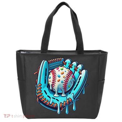 Baseball Drip Design Ice Cream Sprinkles Baseball Player Tote Bag