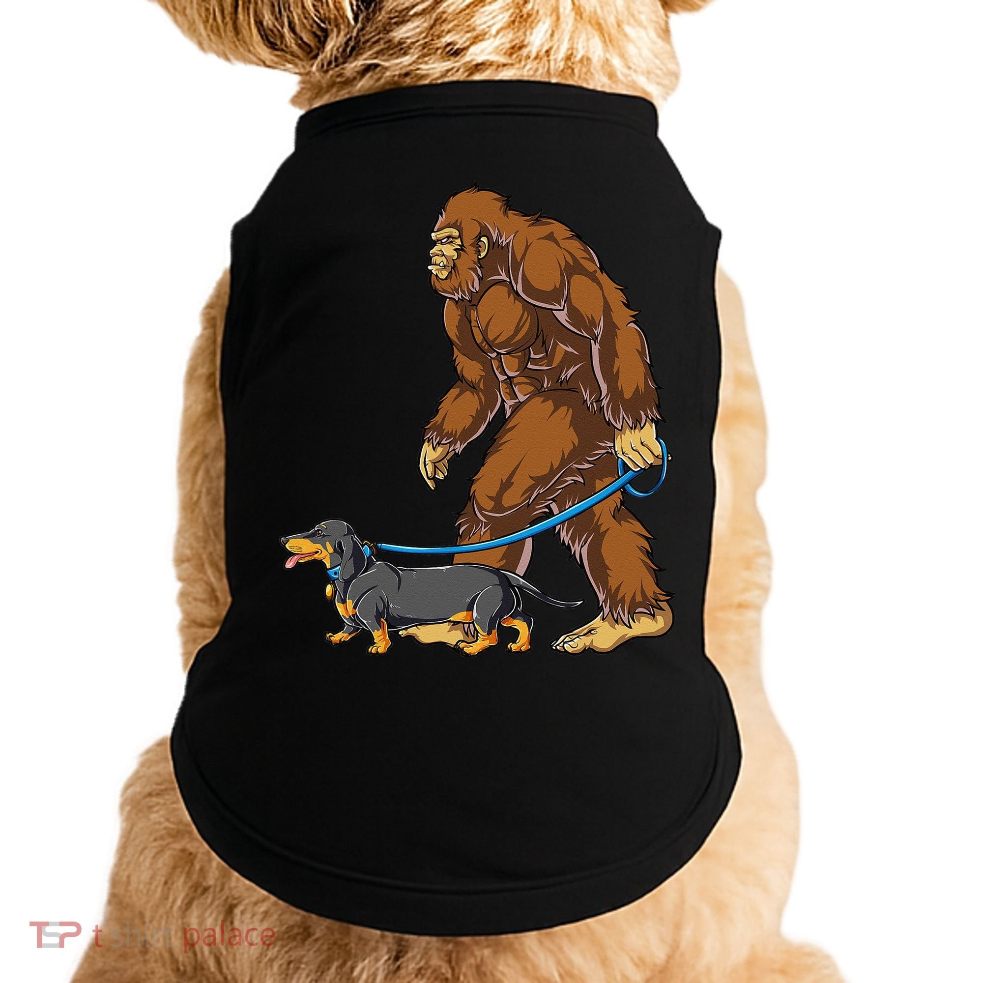 Bigfoot Dachshund Dog Walk Funny Sasquatch Lovers Doggie Tank