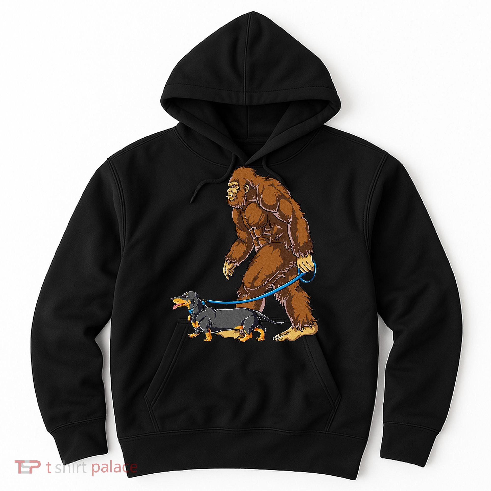 Bigfoot Dachshund Dog Walk Funny Sasquatch Lovers Hoodie