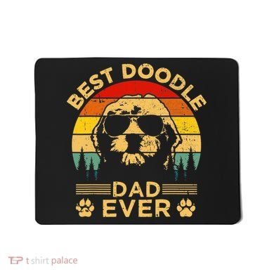 Best Doodle Dad Ever Fathers Day Funny Goldendoodle Dog Gift Mousepad