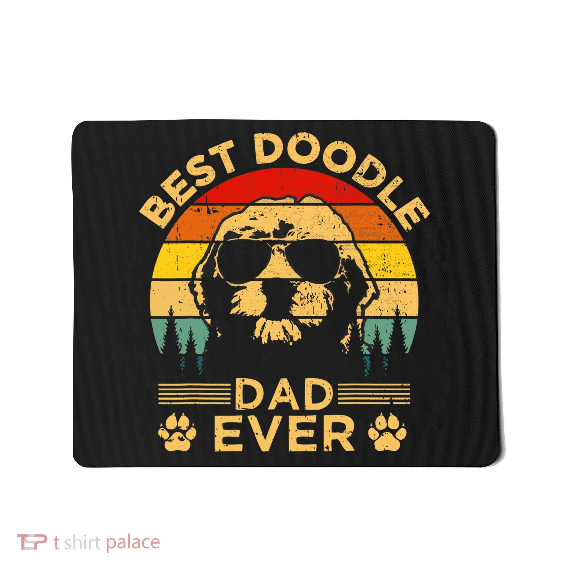 Best Doodle Dad Ever Fathers Day Funny Goldendoodle Dog Gift Mousepad