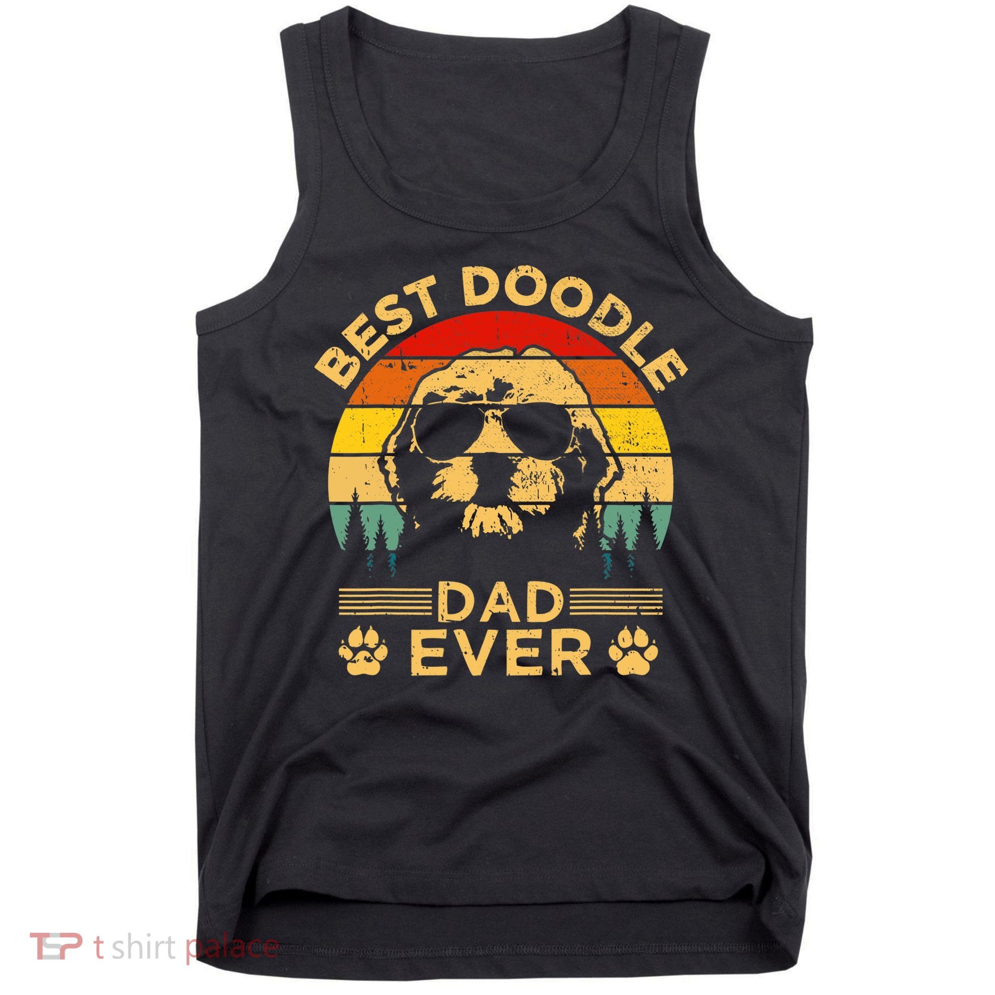 Best Doodle Dad Ever Fathers Day Funny Goldendoodle Dog Gift Tank Top