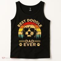 Best Doodle Dad Ever Fathers Day Funny Goldendoodle Dog Gift Tank Top thumb 2