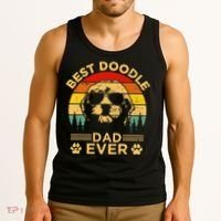 Best Doodle Dad Ever Fathers Day Funny Goldendoodle Dog Gift Tank Top thumb 3