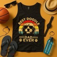 Best Doodle Dad Ever Fathers Day Funny Goldendoodle Dog Gift Tank Top thumb 4