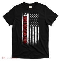 Best Dog Dad Ever American Flag T-Shirt thumb 0