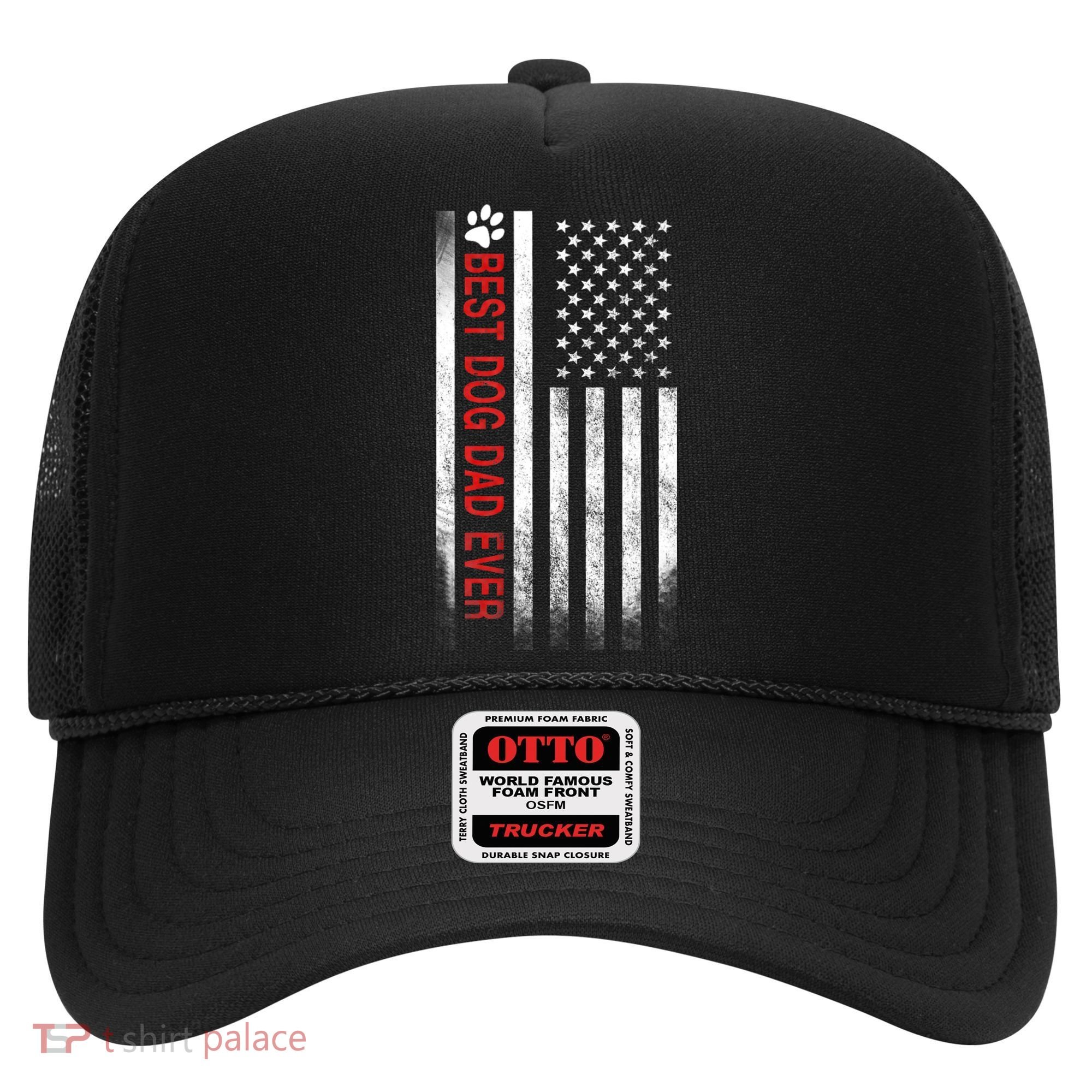 Best Dog Dad Ever American Flag Hat
