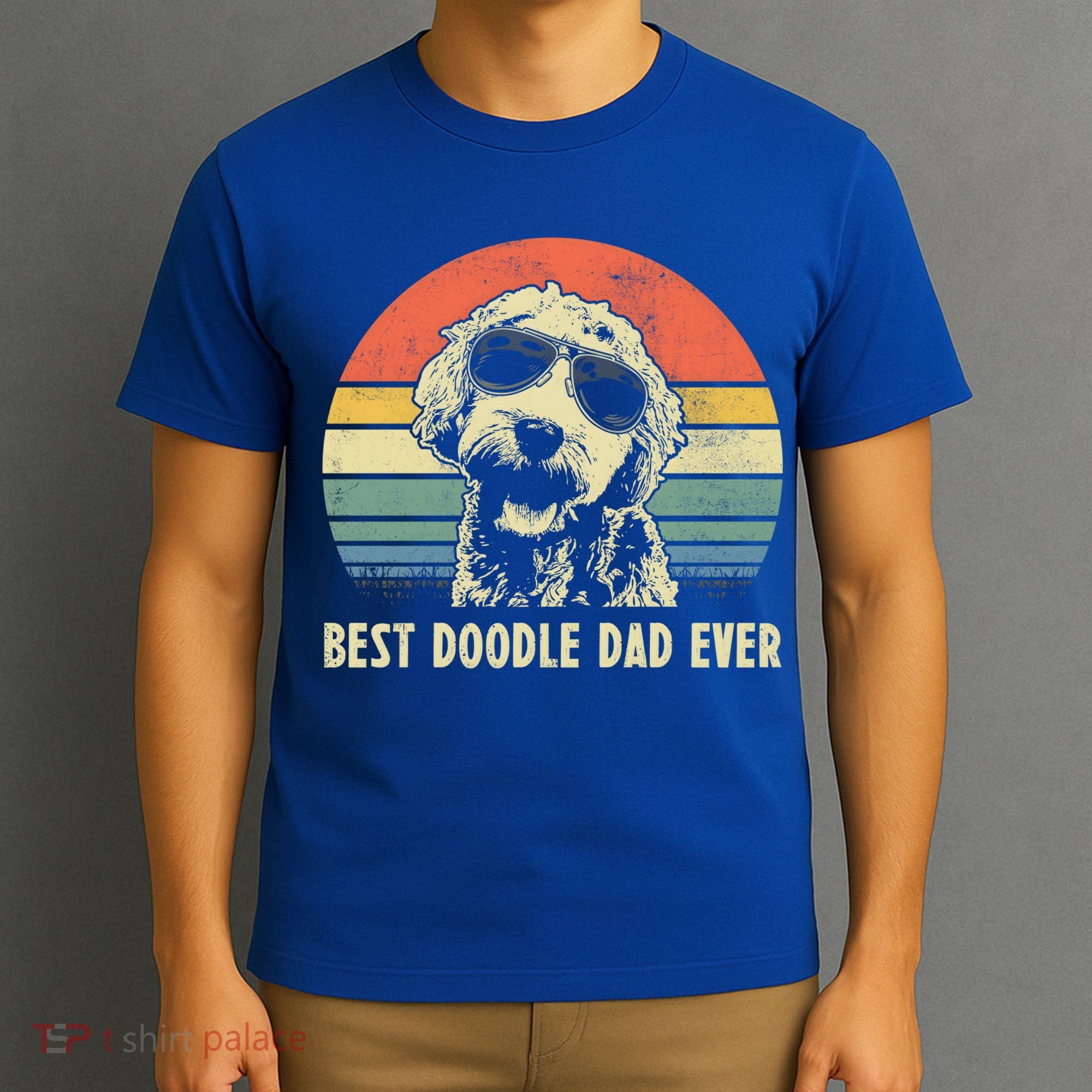 Best Doodle Dad Ever Funny Goldendoodle Dad Vintage Funny Gift Cool Gift T-Shirt