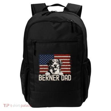 Best Dog Dad Ever American Flag Berner Dad Backpack