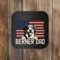Best Dog Dad Ever American Flag Berner Dad Coaster thumb 0