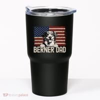 Best Dog Dad Ever American Flag Berner Dad Tumbler thumb 0