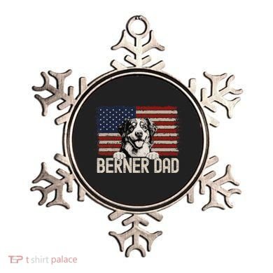 Best Dog Dad Ever American Flag Berner Dad Ornament
