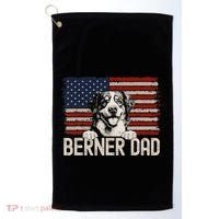 Best Dog Dad Ever American Flag Berner Dad Golf Towel thumb 0