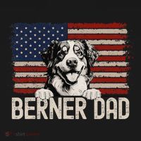 Best Dog Dad Ever American Flag Berner Dad Visor thumb 3