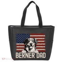 Best Dog Dad Ever American Flag Berner Dad Tote Bag thumb 0