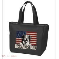 Best Dog Dad Ever American Flag Berner Dad Tote Bag thumb 3
