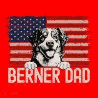 Best Dog Dad Ever American Flag Berner Dad Santa Hat thumb 1