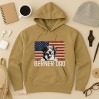 Best Dog Dad Ever American Flag Berner Dad Hoodie thumb 3