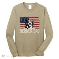 Best Dog Dad Ever American Flag Berner Dad Long Sleeve Shirt thumb 0