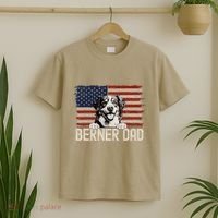 Best Dog Dad Ever American Flag Berner Dad T-Shirt thumb 2