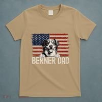 Best Dog Dad Ever American Flag Berner Dad T-Shirt thumb 5